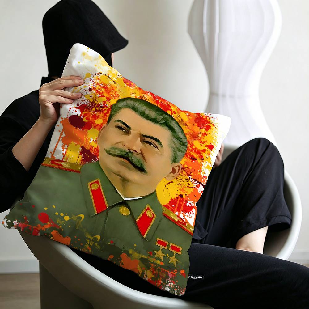 Lenin Joseph Stalin Cushion Cover Pillowcase Upholstery Sofa Throw Pillow Home Decor Pillowcas