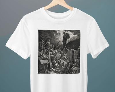 The Vision of the Valley of Dry Bones, Gustave Dore, Unisex T-Shirt, Romanticism, The Holy Bible, Art T-Shirt, Gift for Her, Gift for Him