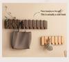 Piano Key Solid Wood Wall-Mounted No-Drill Coat and Hat Rack
