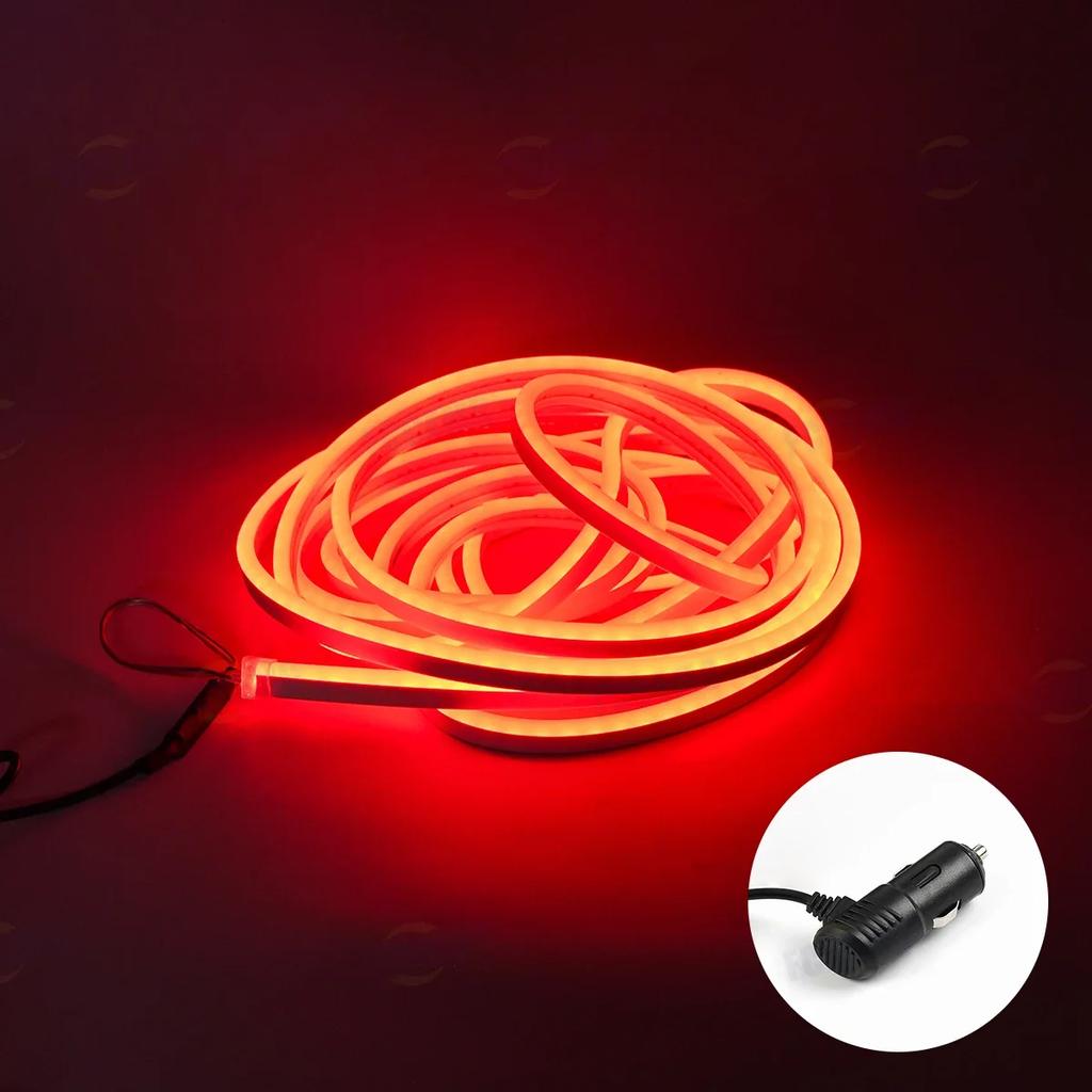 Modified LED Car Trunk Lighting Strip With Cigar Magnetic Induction 5 Meters Free-Cut Waterproof Soft Decorative Light Bar