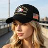 Czapka z daszkiem, Vintage przetarty styl, Spłowiała dżinsowa czapka, 250. Rocznica 1776-2026, Haftowana patriotyczna czapka typu Dad Hat, Regulowana oddychająca czapka outdoorowa