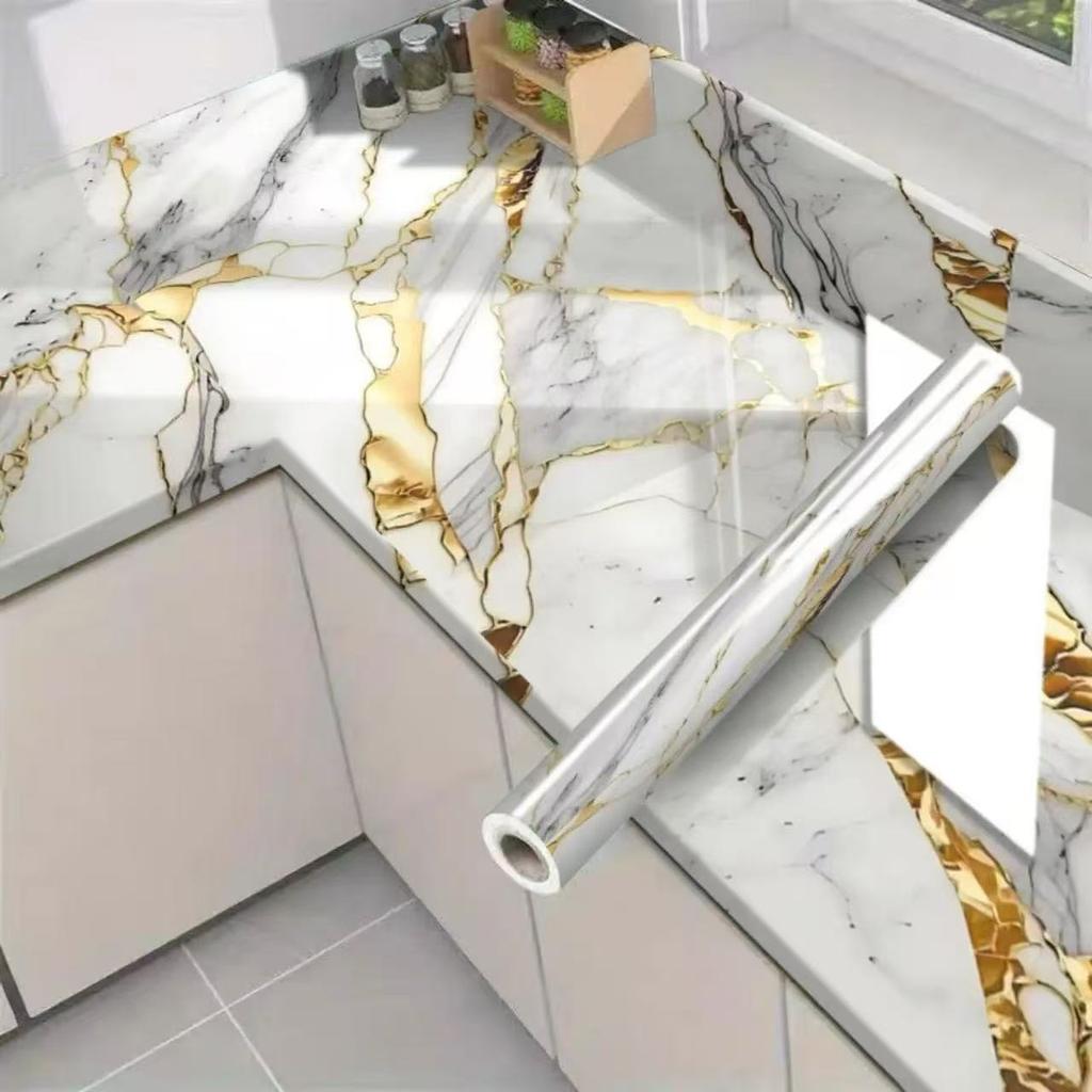 Waterproof and Oil-resistant Kitchen Sticker Countertop Table Top Stove Surface Self-adhesive Wall Paper