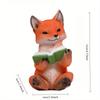 1Pc Nine-tailed Fox Animal Resin Ornaments Decorative Statue for Outdoor Courtyard Patio Garden Succulent Potted Home Office Desktop Decoration