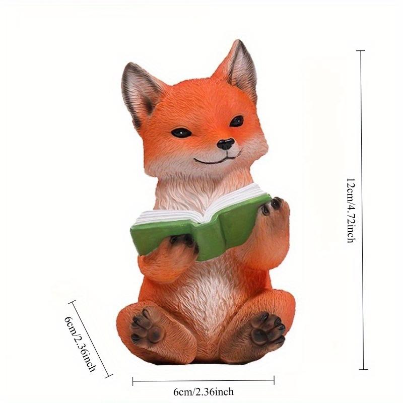 1Pc Nine-tailed Fox Animal Resin Ornaments Decorative Statue for Outdoor Courtyard Patio Garden Succulent Potted Home Office Desktop Decoration