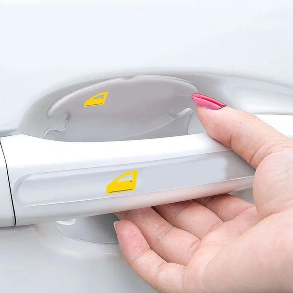 8pcs   Clear Car Door Handle Cup and Handle Protector Film Scratch Guard Sticker for Most Vehicles