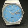AUTOMATIC 6309A VINTAGE SEIKO JAPAN MENS SKY BLUE COLOR DIAL WATCH a701427-5