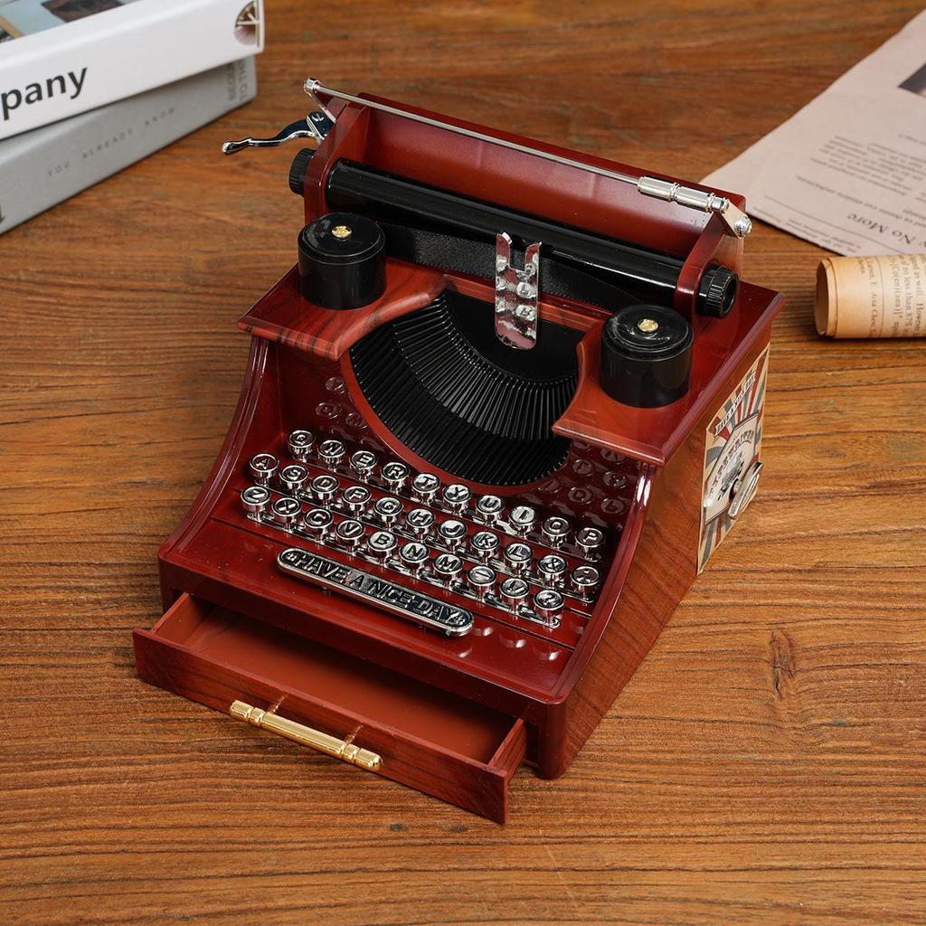 Vintage Typewriter Model: Nostalgic Decor for Home, Study, or Shop Display; Ideal for Photography Prop