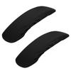 Lot de 2 housses noires pour poignées de chaise, housses d'accoudoirs en tissu, coussins doux, housse élastique anti-poussière et confortable pour fauteuil de bureau ou de jeu