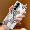 Line Butterfly Pattern Case For Samsung Z Fold 7 6 5 Luxury Hybrid 3in1 Leather Skin Plating Folding Phone Cover For Samsung Z Fold7 Fold6 Fold5