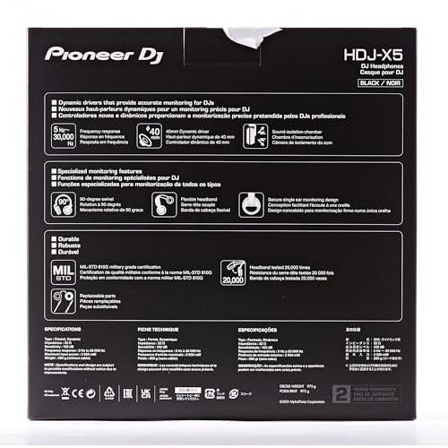 Pioneer DJ DJ Headphones HDJ-X5-K