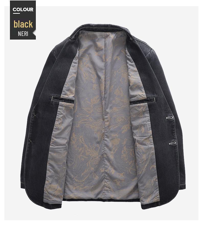 Herren British Style Baumwoll-Denim Freizeit Anzugjacke - Frühjahrs-/Herbstkollektion