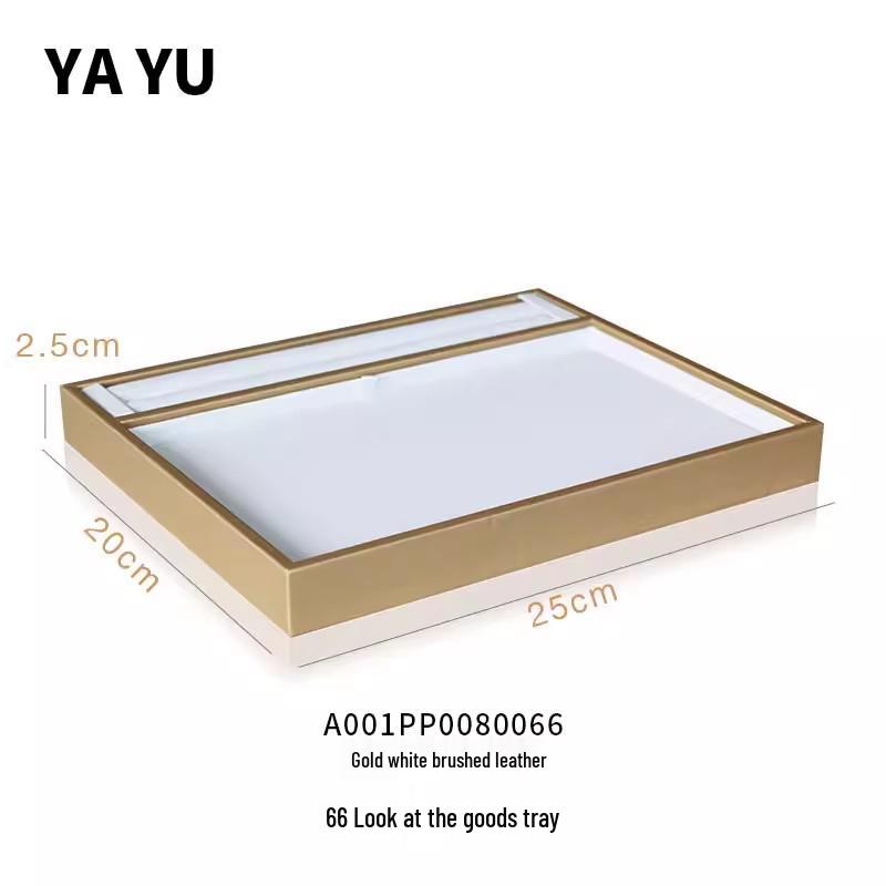 Ya Yu Jin Bai Jewelry Display Tray for Bracelets, Ear Studs, Necklaces - Silver & Gold