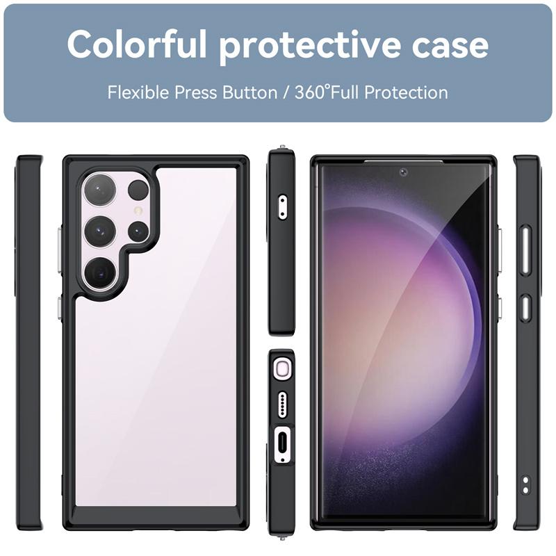 Shockproof Transparent TPU Case for Samsung Galaxy S24 Ultra S23 FE S22 Plus Protective Shockproof Full Protection Cover