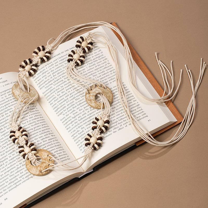 Bohemian Woven Waist Rope Belt Retro Ethnic Decorative Waist Chain For Women, Korean Style Casual Accessory