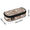 Pencil Pouch Printed 300D Polyester Easy Open Zipper with Spacious Main Pocket Mesh Layer and Pen Slot Divider for Everyday Study