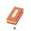 Hasegawa Buddhist Altar, Memorial Book, Pure Silk Damask, Red, Date Included, 3.0cm, Height 9cm, Made in Japan, Mini, Compact, Jodo Shinshu