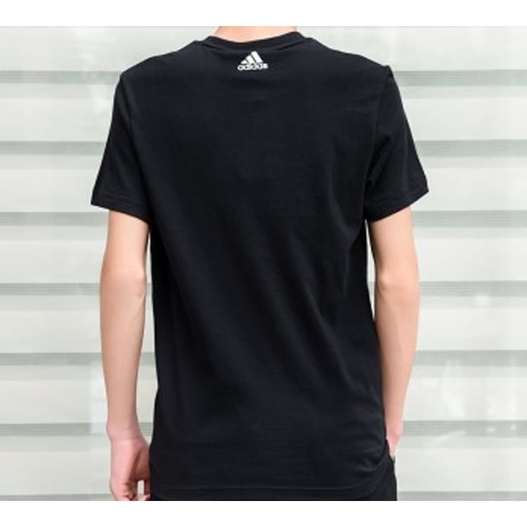 adidas T Shirts Men's Black Crew Neck Moderate Straight Fit EK4730