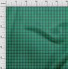 oneOone Cotton Flex Green Fabric Check Sewing Material Print Fabric By The Yard 40 Inch
