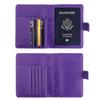 Fashion Passport Card Ticket Holder Faux Leather Unisex Travel Storage Bag