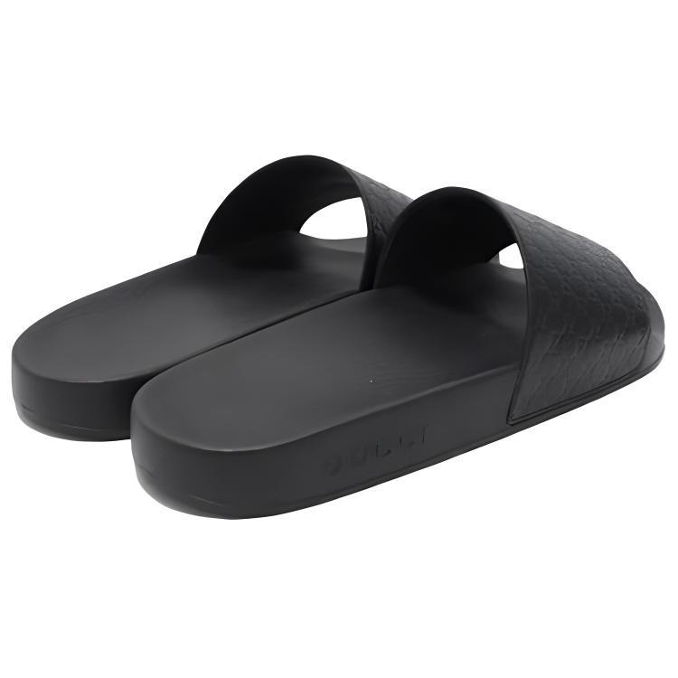 Gucci MicroGuccissima Slides 'Black' Men's 567115-BMJ00-1000