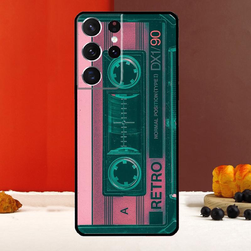 Cassette Tape Case For Samsung Galaxy S23 S22 Ultra S21 S10 S9 S20 Plus Note 10 20 S20 FE S21 FE Back Cover
