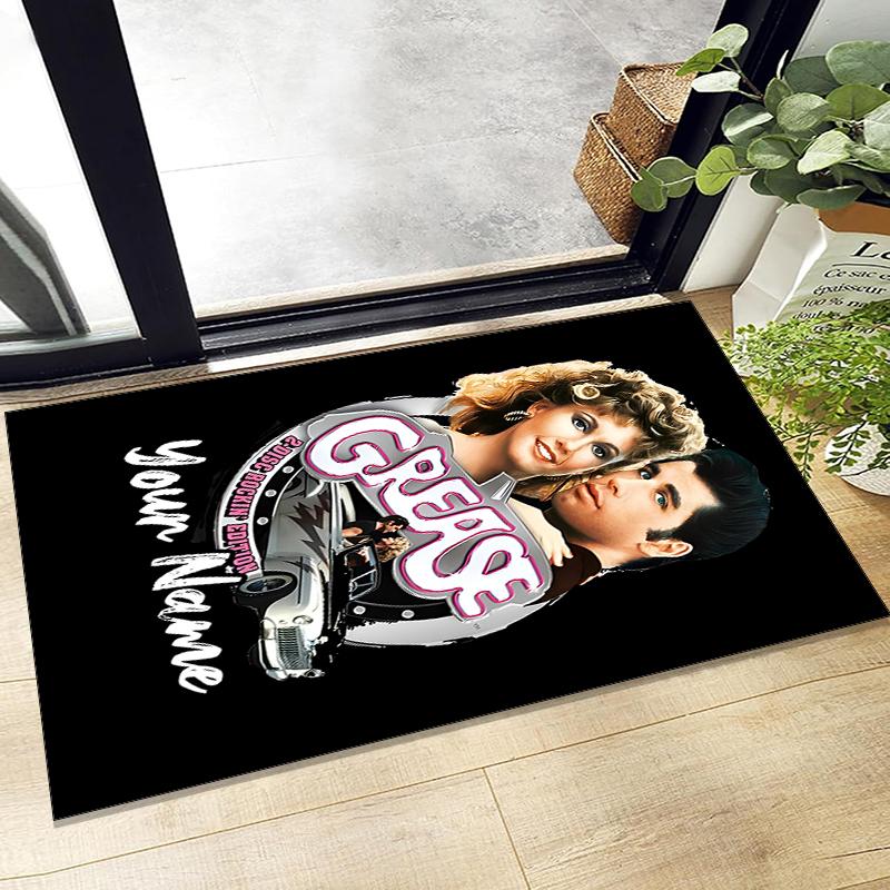 Custom Name Grease Printed Carpet, for Office Chair Living Room Bedroom Kitchen Room Decor Gifts.