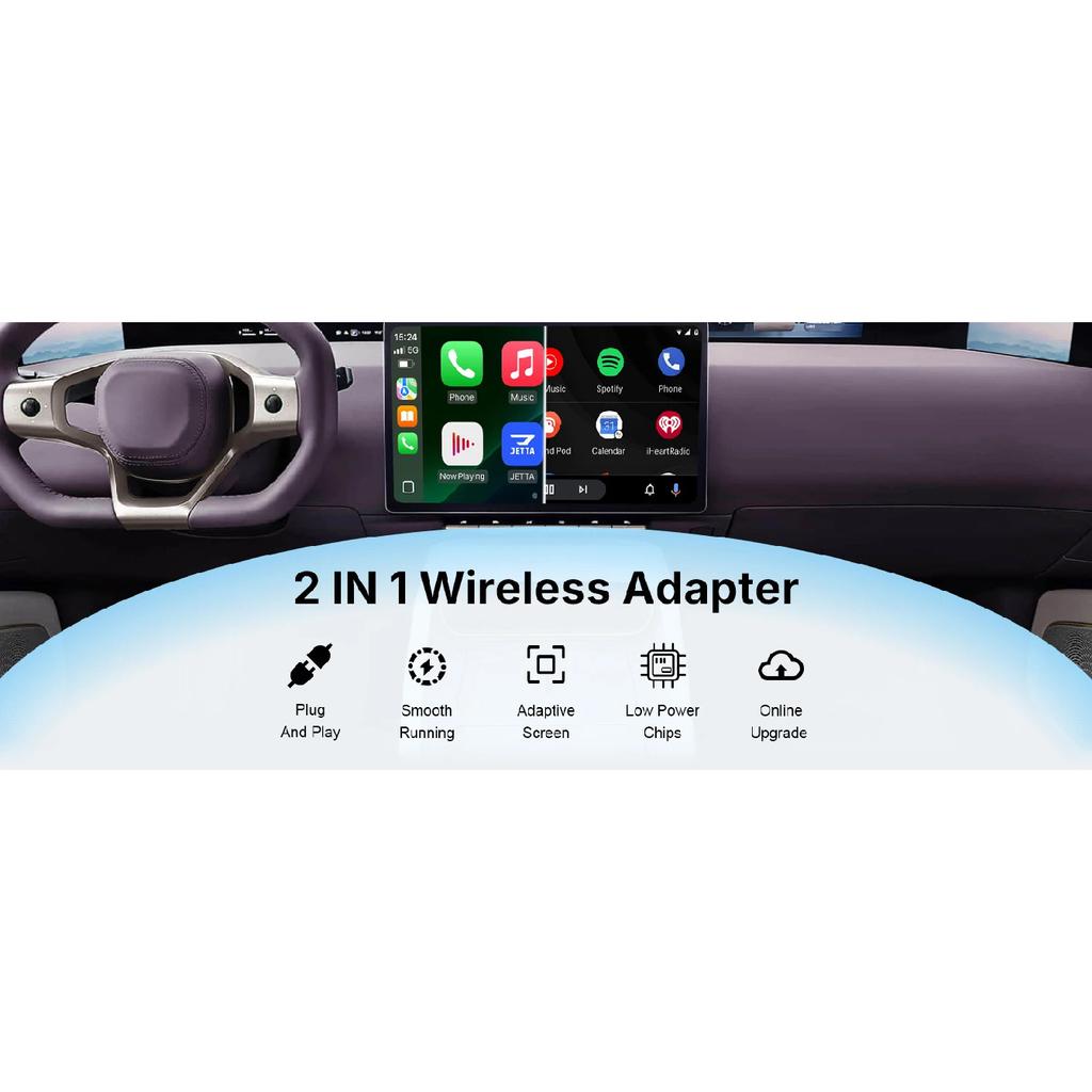 Wireless CarPlay Adapter 2026 Upgrade Wired CarPlay To Wireless, Mini USB Design for Cars with Built-in Wired Apple CarPlay Seam