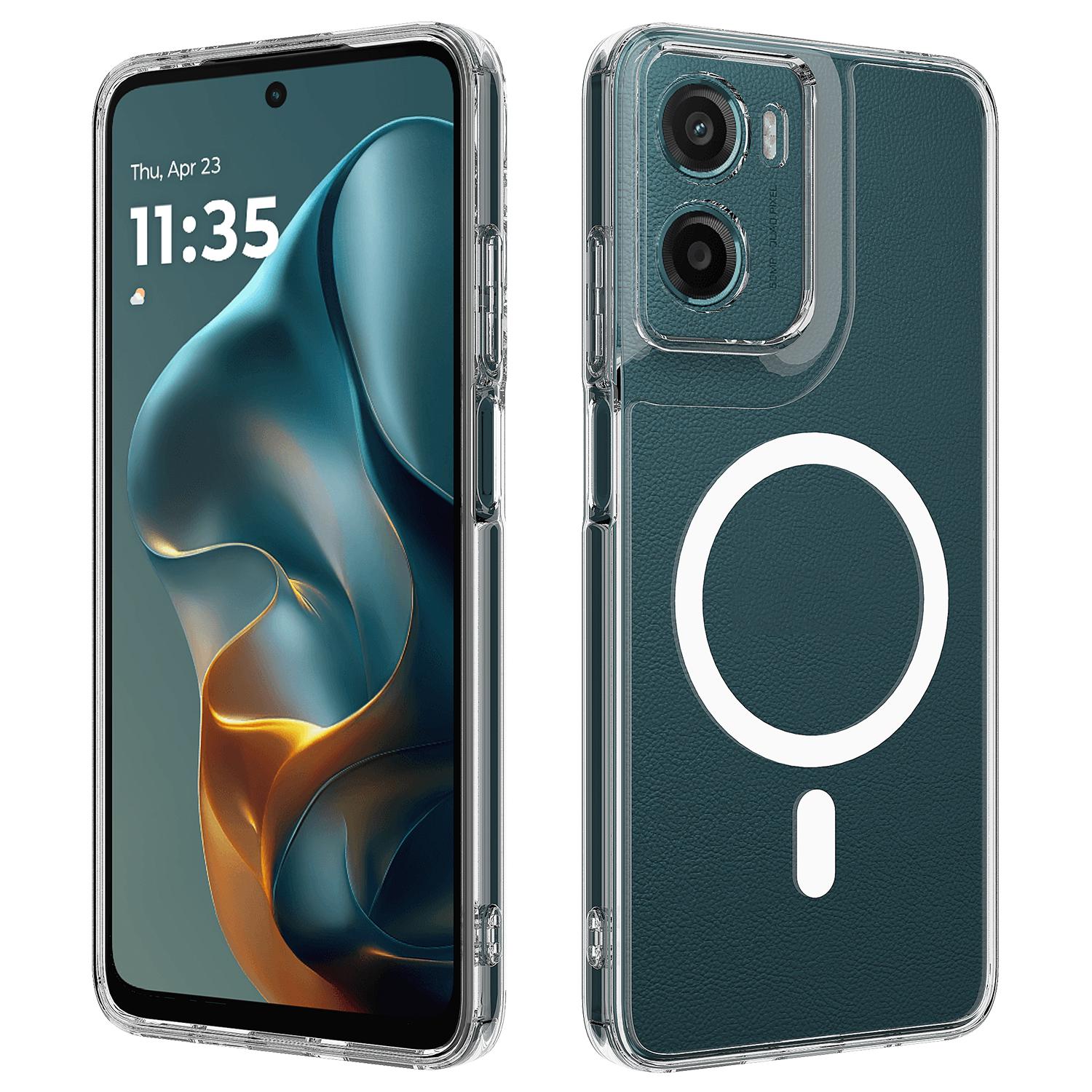 

Для Motorola Moto E15 4G/Motorola Moto G05 4G Прозорий чохол для телефону Сумісний з MagSafe TPU+Акрилова задня кришка Clear