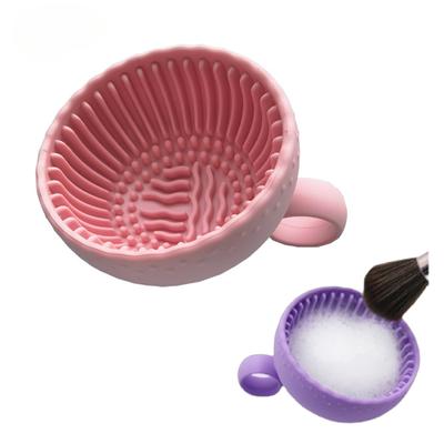 Pennello per il trucco, cipria pieghevole, ciotola per la pulizia, pennelli per ombretto, tappetino per la pulizia, strumenti di bellezza, spugna morbida in silicone