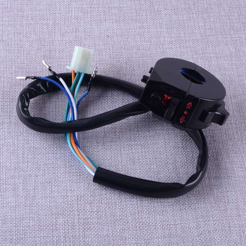 12V 8-Pin Motorcycle ATV Dirt Bike Left Handlebar Switch Turn Signal Light Horn Control Fit for Honda XL XR 250 400 650 XR600 чёрный