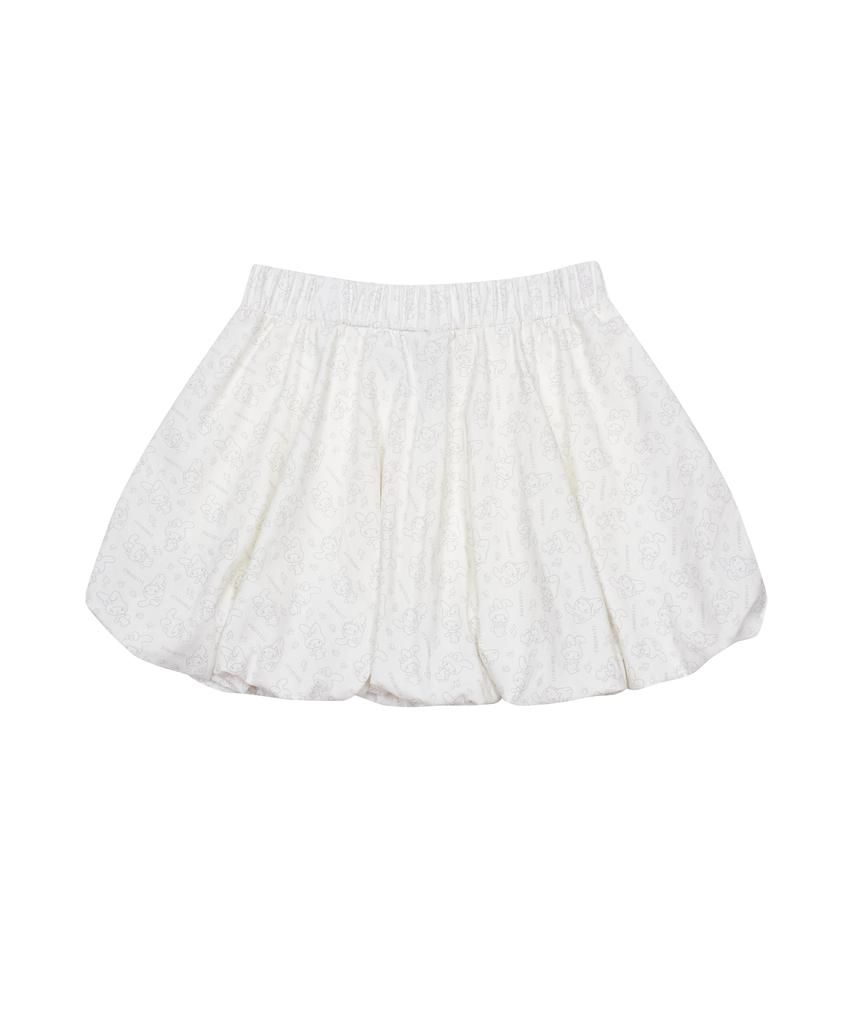 Love Is True [My Melody] Balloon Skirt(White)