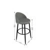 9C Modern Rock Slab Bar Table and Chairs for Living Room, Balcony, Kitchen, or Dining - High-Legged, Long Design with Wine Cabinet Feature