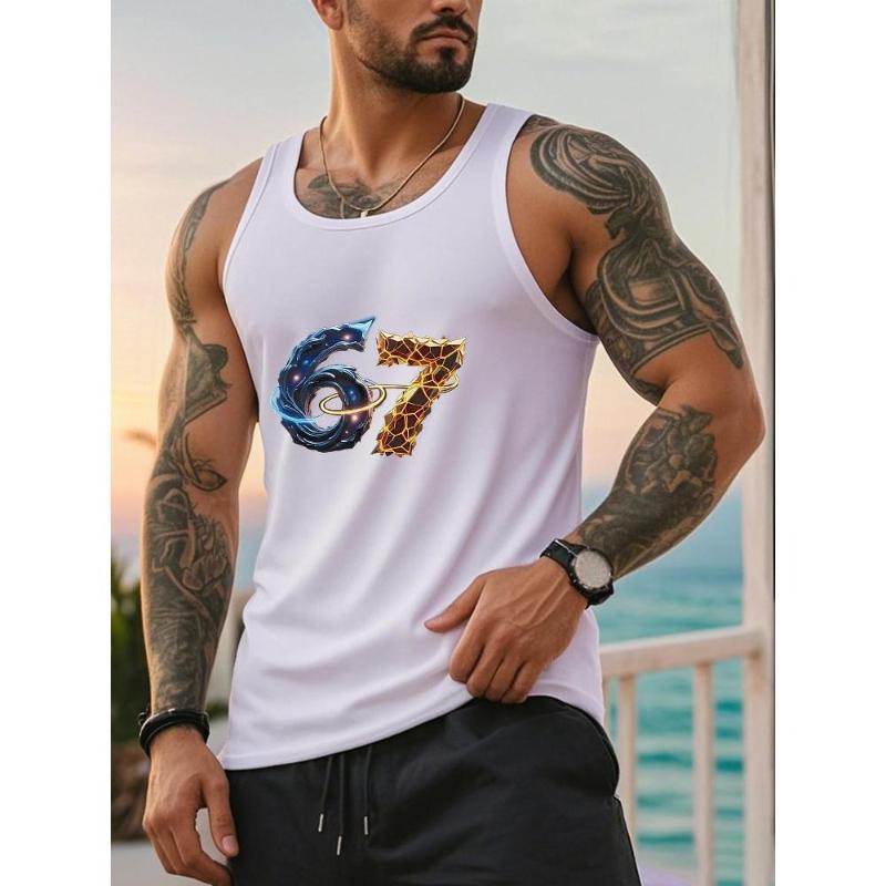 

Универсальный и дышащий, Идеально подходит для неформальных встреч и поездок на выходные, Мужская майка, Свободный крой XXL белый