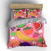 Colorful Fruit Decor Set Bedding Set With 1 Duvet Cover 2 Pillowcases Single Double King Queen, Gift