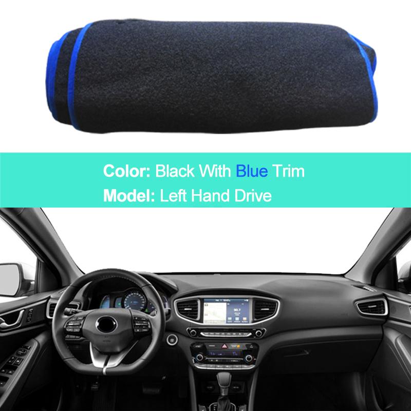 2 Layer Car Dashboard Cover Carpet For Hyundai IONIQ 2016 2017 2018  LHD RHD Rug Dash Mat  Cushion Anti-Sunshade Pad