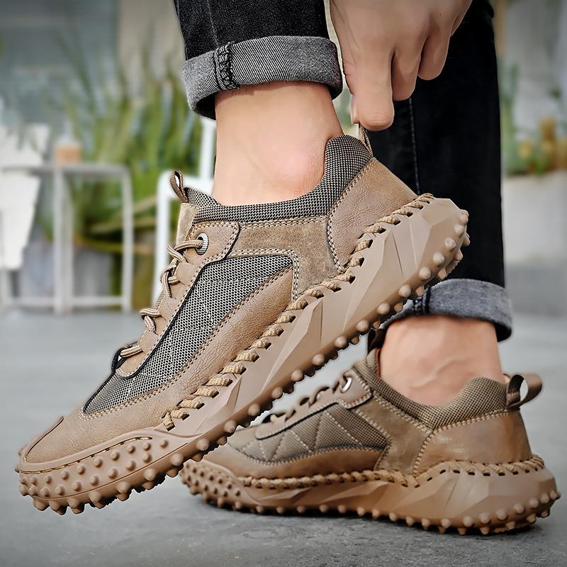 Męskie trampki Zamszowe męskie mokasyny Męskie buty biznesowe Ręcznie robione oddychające obuwie do chodzenia