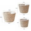 Weaving Straw Flower Basket Storage Function Storage Basket Woven Grass Flower Pot  Garden