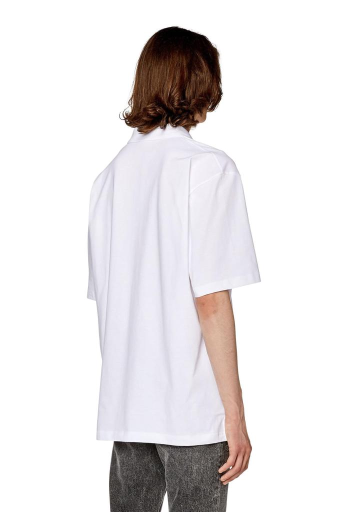 Diesel Polo Size Size 100 Men's Half-Zip Shirt, White, 3XL, A112510HERS,