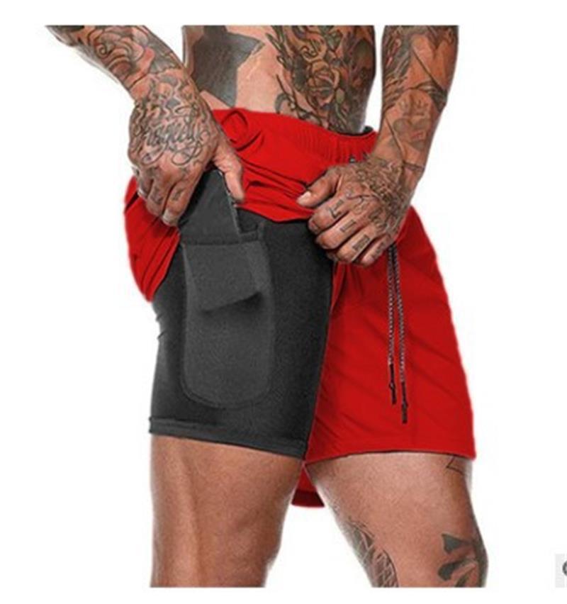 Men's Athletic Double-Layer Running Shorts - Trendy, Casual, Outdoor Fitness Wear