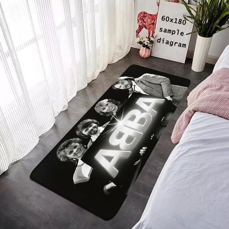 Tapis de sol Musique Pop A-ABBA Tapis Antidérapant pour Entrée Couloir Tapis Cuisine Adsorbant l'Eau Tapis Moelleux Décor de Chevet