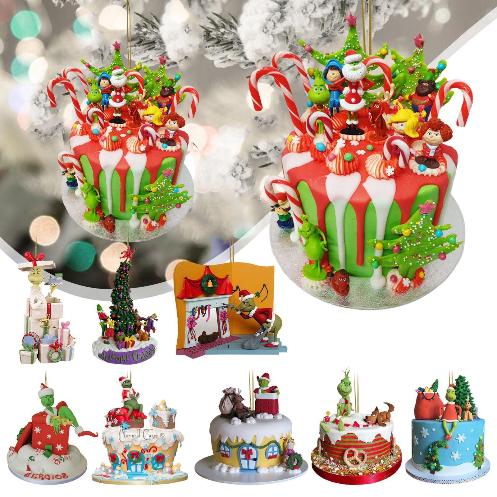 

Украшения для рождественской елки, акриловые подвесные украшения для рождественской елки, домашний автомобиль, рюкзак, подвеска, подарок для детей