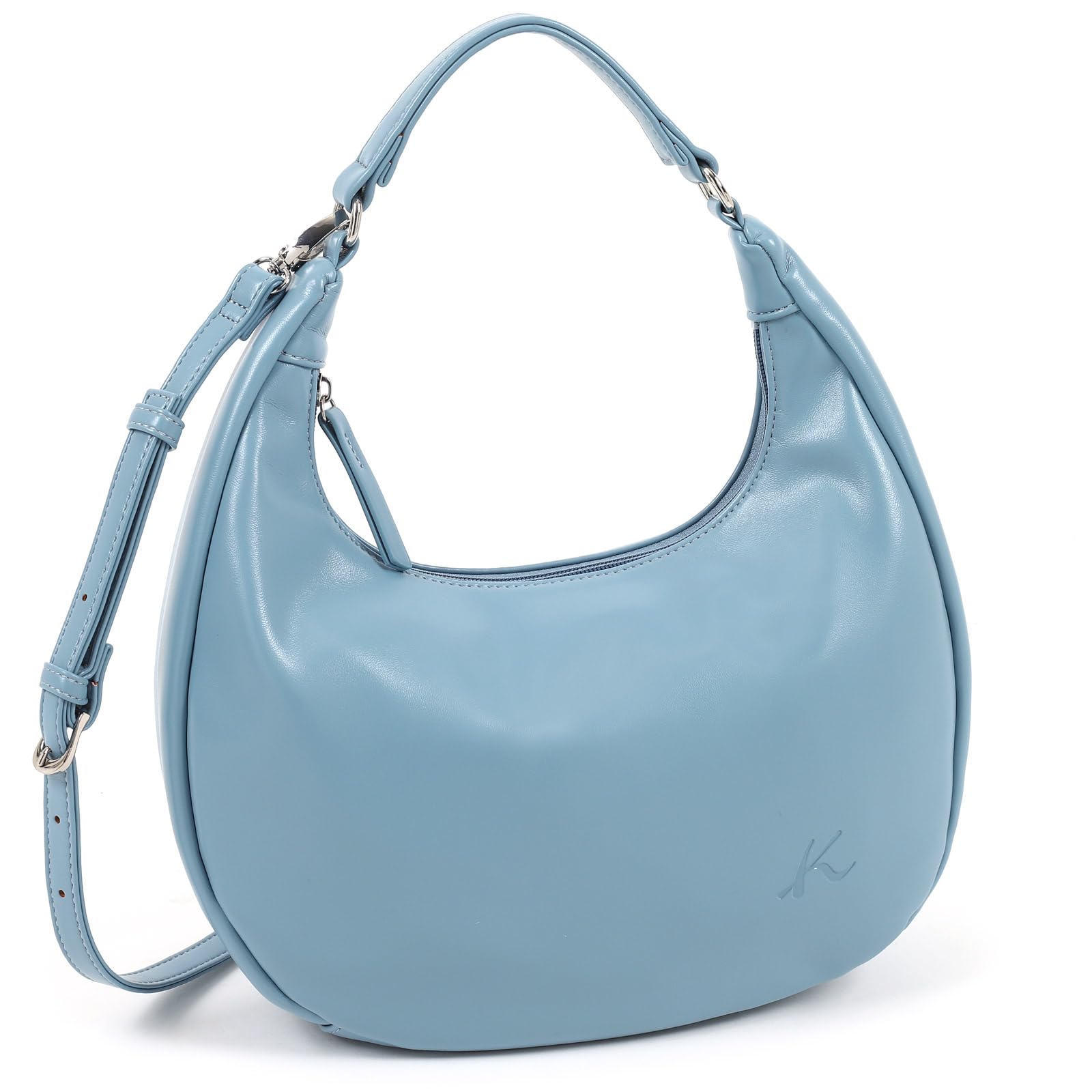 

Circle type 2way bag Blue Gray 84841 [Kitamura] semi-shoulder Z-0649 Women s