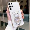 For Galaxy S26 Ultra Plus Case Soft Electroplated Quicksand Hourglass Pellet KWAS Bear silicone shockproof Protector Smooth