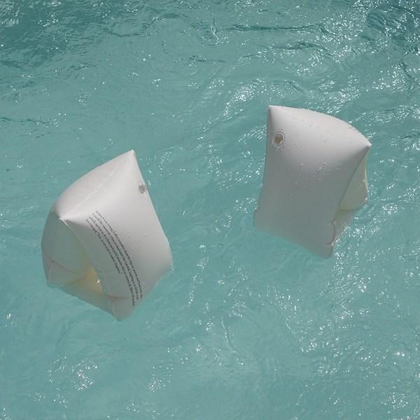Manguitos Olli para Brazos Adultos Niños Común Emocional Anillo de Brazo Juego Acuático Snorkel Manguito de Brazo Ayuda para Nadar, Crema, 1 Juego, Artículos coreanos para la diversión acuática