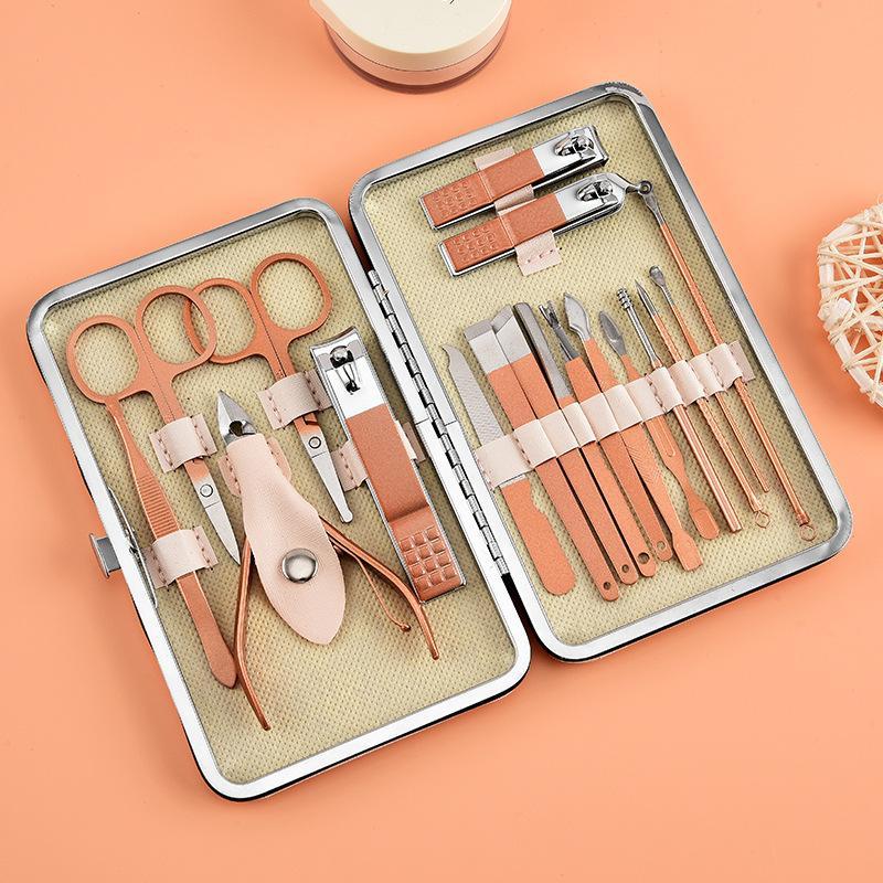 Easy To Clean Stainless Steel Manicure Set 4-18Pcs Professional Nail Clipper Kit for Daily Nail Care