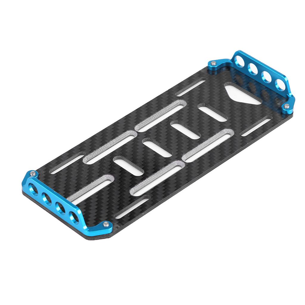 Aluminium Alloy Carbon   Battery Mount Plate for   SCX10  01   D90 1Celsius10 Scale RC Car (Black)
