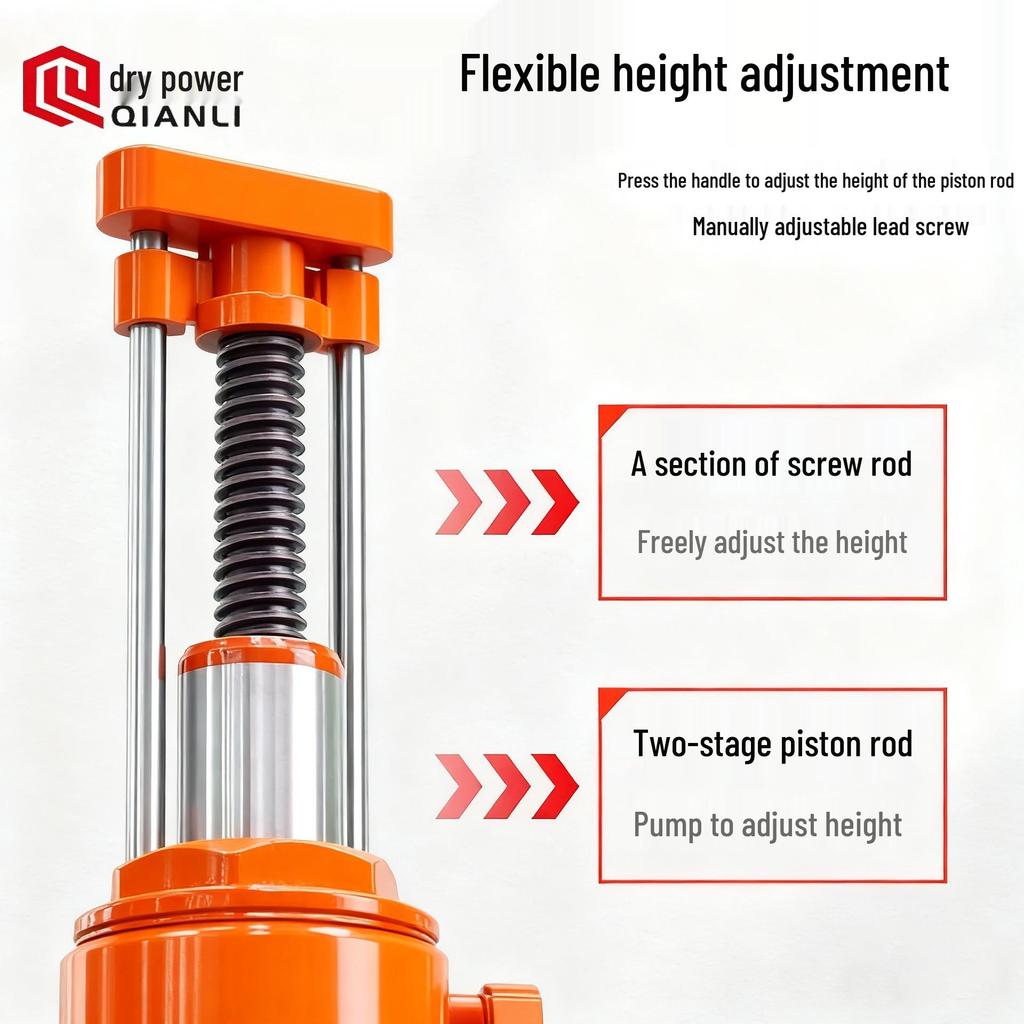 Dry Force 10-20 Ton Ultra-Low Profile Vertical Hydraulic Bottle Jack