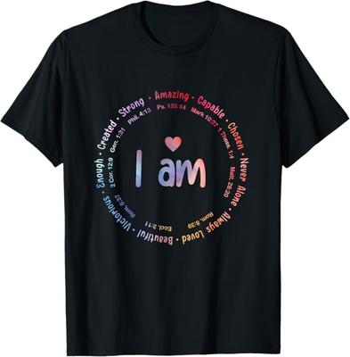 Tie Dye I Am Inspiration Christian Religious Bible Verses T-Shirt