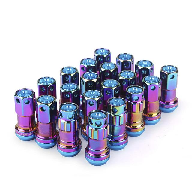 New R40 Style 44mm Wheel Nuts M12x1.5/1.25 Racing Lug Nuts 20pcs Lock Racing Lug Nuts + 2 Set Security Key
