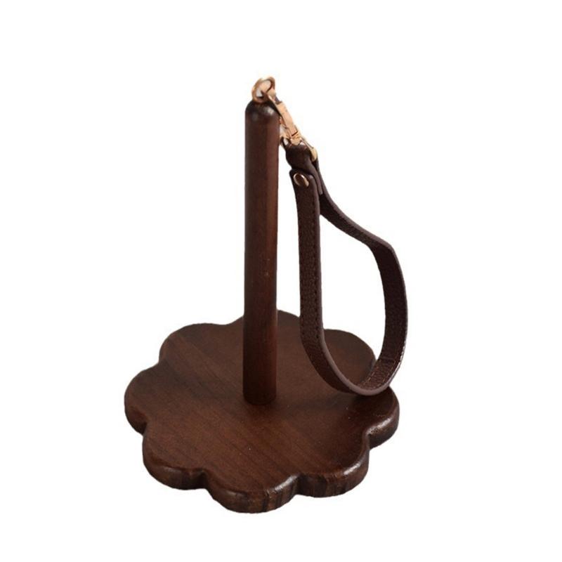 

Wood Yarn Organiser With Wristband, Portable Wrist Yarn Holder with Wrist Strap, Crocheting Knitting Accessories 1